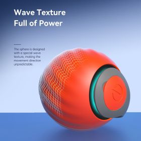 2025 Smart Interactive Cat Ball,Type-C Rechargeable Interactive Cats Toy,Automatic Cat Teaser Toy,Pet Supplies,New Year Gift (Option: Orange Ball)